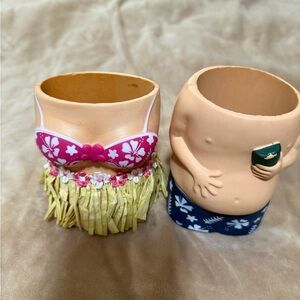 Fun World Hawaiian Themed Hula Tiki Coozie Set fun!